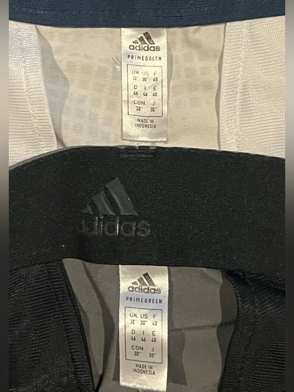 2 Adidas Men’s Golf Shorts — Black and Grey, Navy and White Grid Print size 30 - Picture 9 of 9